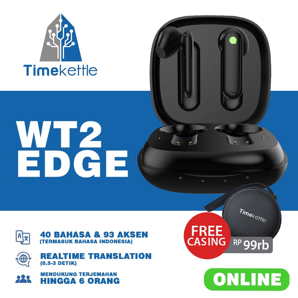 TimeKettle WT2 Edge ONLINE translator alat penerjamah bahasa