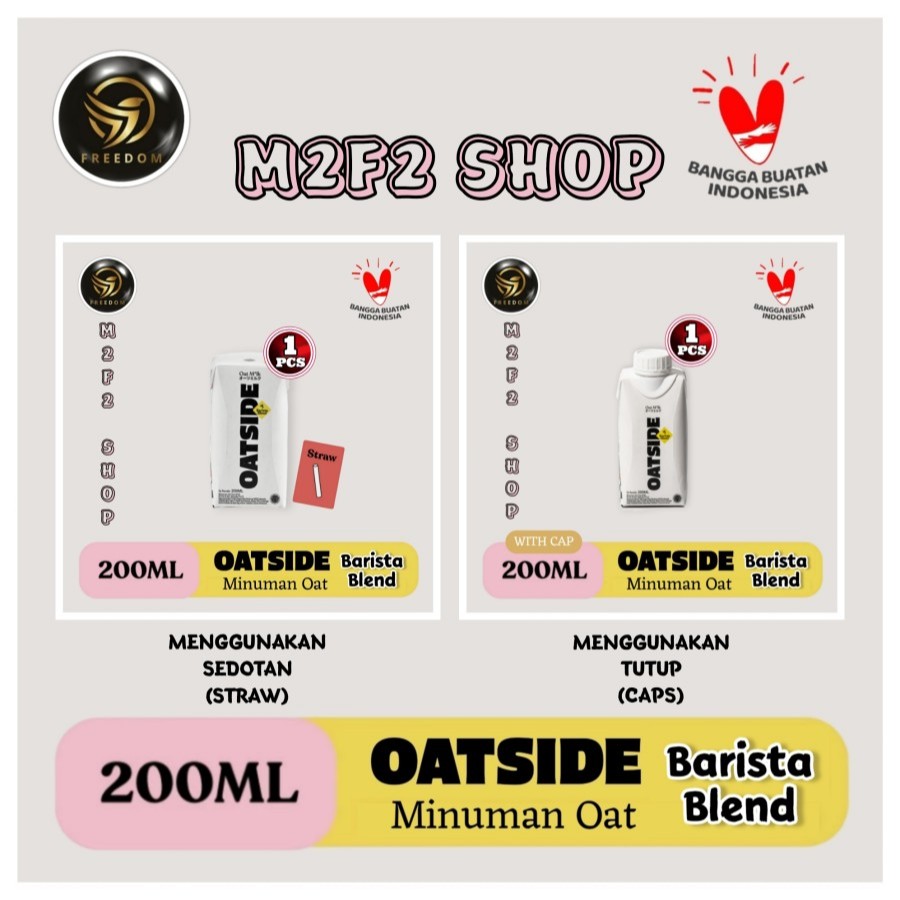 

OATSIDE Mini Barista Blend Oat Milk | Susu Gandum Original Kotak UHT - 200 ml (Kemasan Satuan)