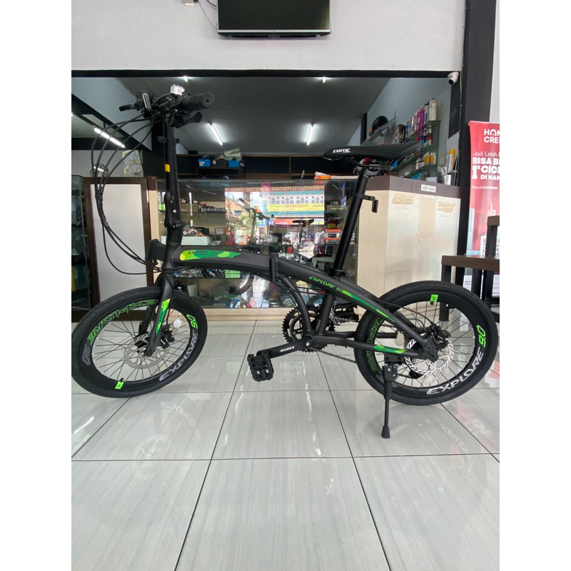 sepeda lipat 20 Exotic explore 9.0 900 promo termurah sepeda Folding Seli uk 20 ban slim 20x1.50