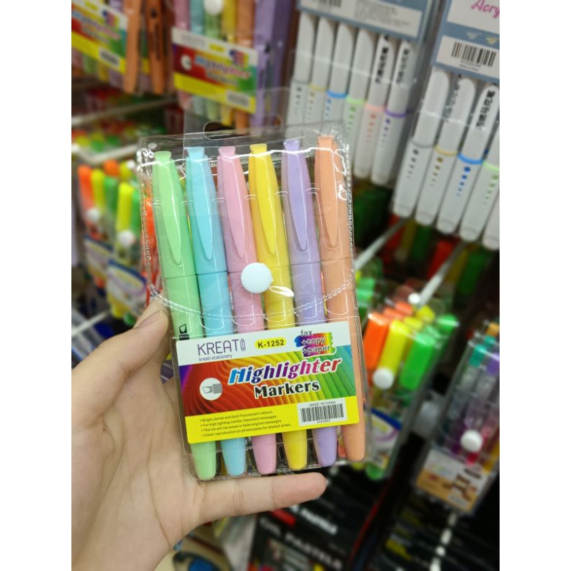 

Spidol highlighter marker colorfull 6in1 / alat tulis sekolah kantor