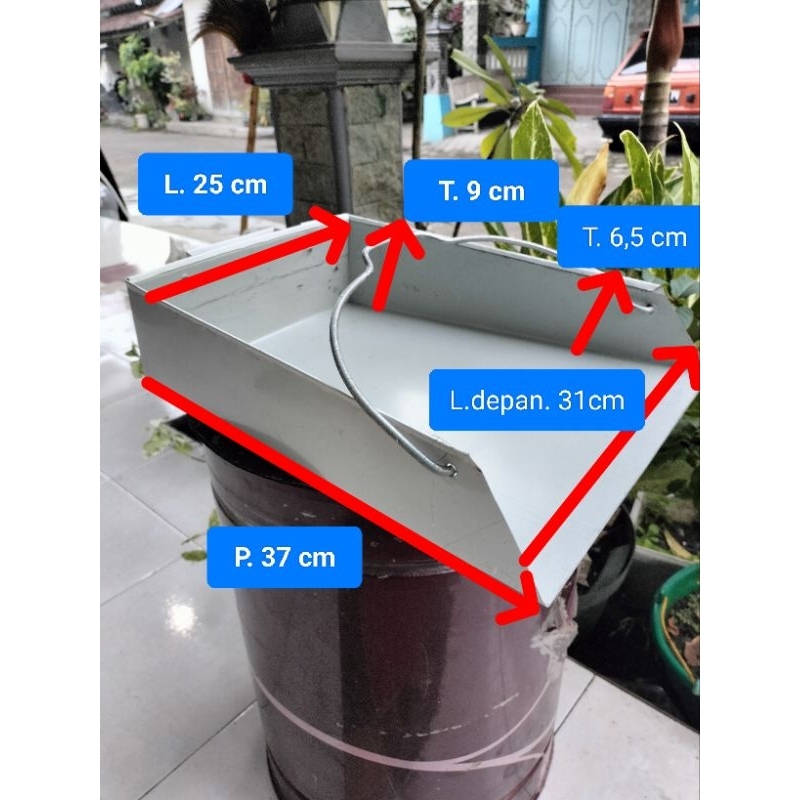 Sekop seng/Sekop gabah/Sekop beras/cikrak beras/cikrak gabah/cikrak jagung