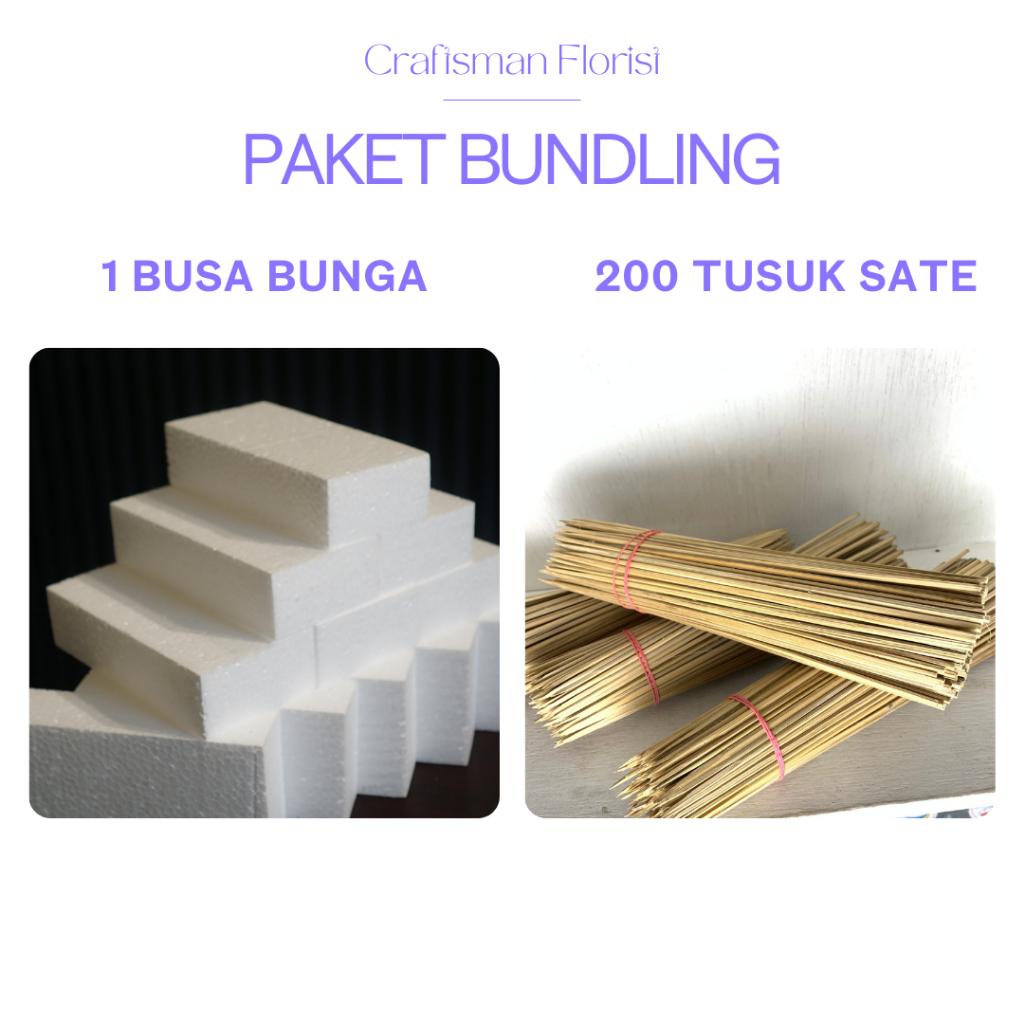 1 SET Styrofoam Busa Buket Bunga Dan Tusuk Perlengkapan Bouquet Snack, Uang dan bunga