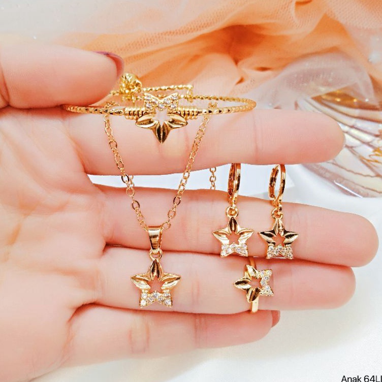 KODE M3J8 Set Perhiasan Anak Titanium A64 LI