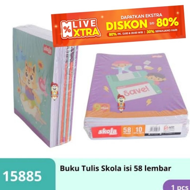 

Buku Tulis Skola by SIDU 58 Lembar isi 1 pcs Buku sekolah o Z4F7
