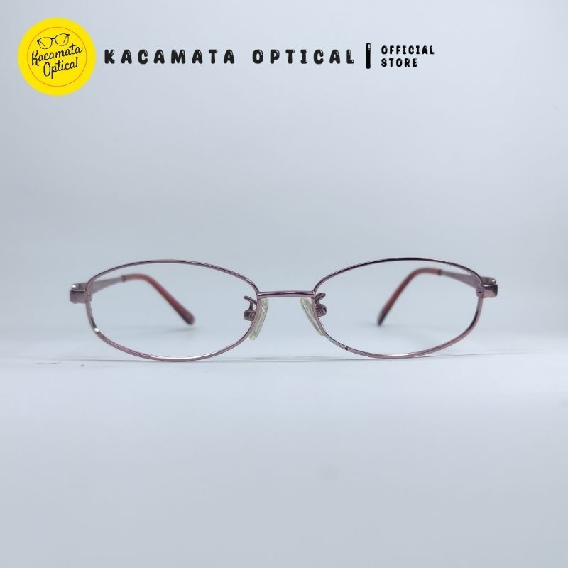 KACAMATA OPTICAL - Frame KMO7065 Kotak Pink Besi Plastik