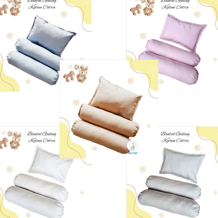 KODE E56X Sarung bantal guling bayi polos katun lokal  set bantal guling  bantal bayi  guling bayi