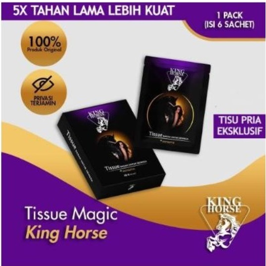 Tissue KING HORSE/King Horse Tissue Magic/ King Horse BPOM/1 Kotak 6 Sachet