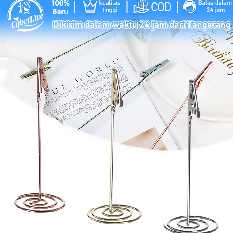 

1pcs 12cm Price Tag Besi Tatakan Holder Foto Price Tag Penanda Harga Produk e Y6L5