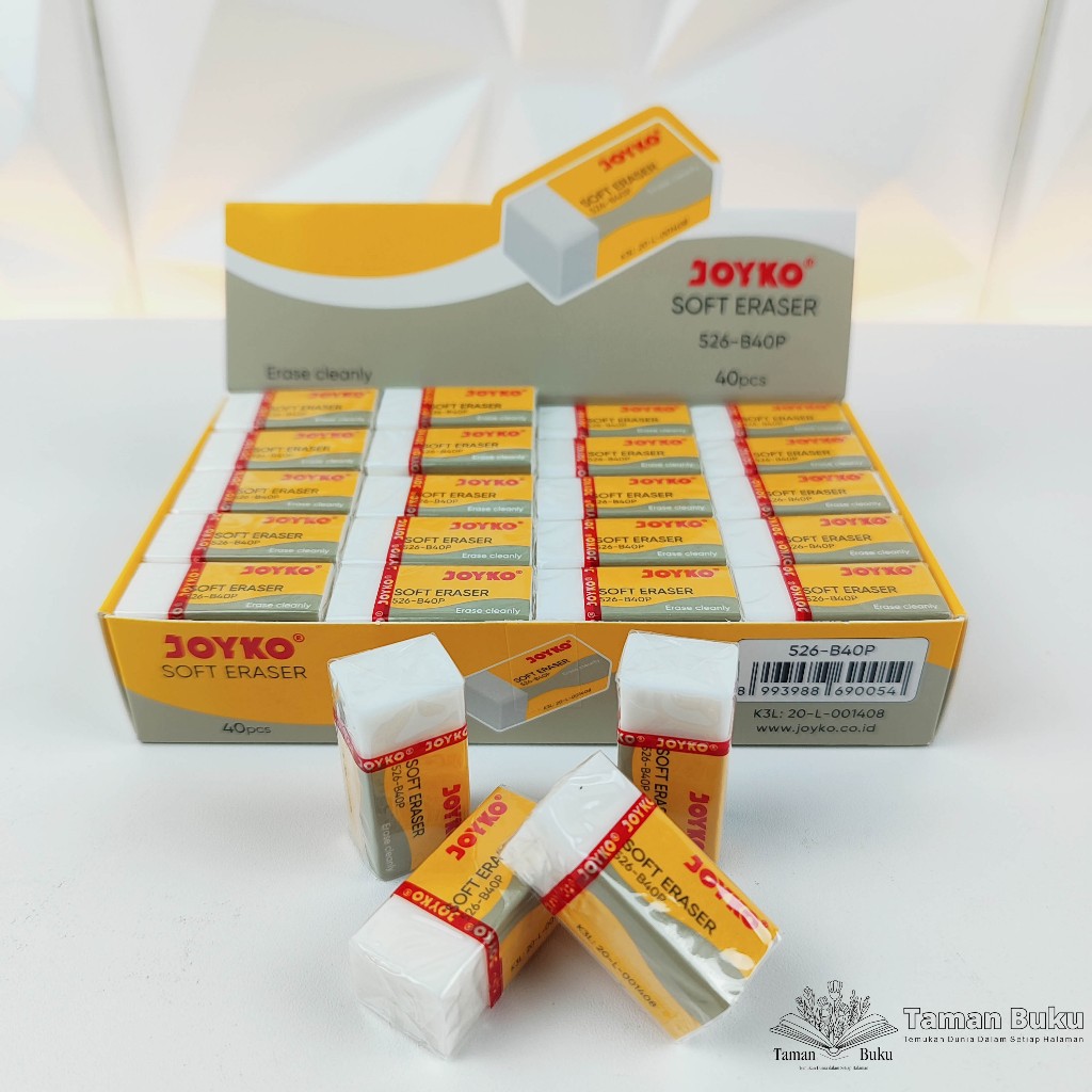 

Penghapus Joyko Kecil Putih 1Pak 40pcs Soft Eraser Stip Clearly