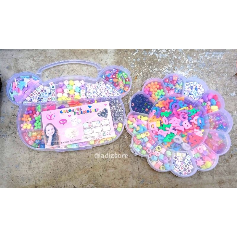 DIY Mainan Manik Manik Meronce | Mainan Edukasi Anak Free Box - Manik Meronce