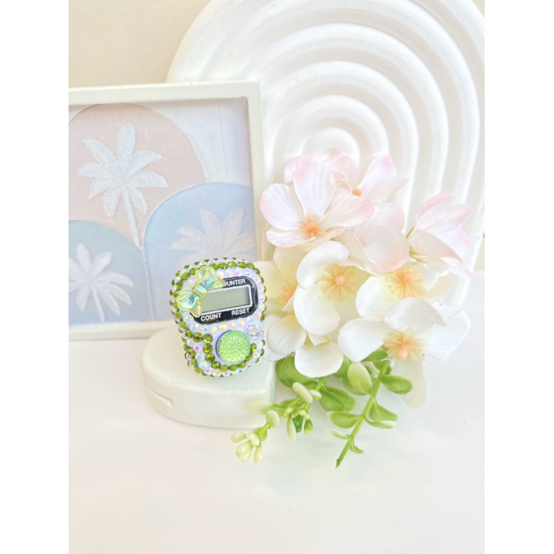 Tasbih digital ribbon glow lucu tasbih digital cantik tasbih digital kristal pita tasbih digital swa