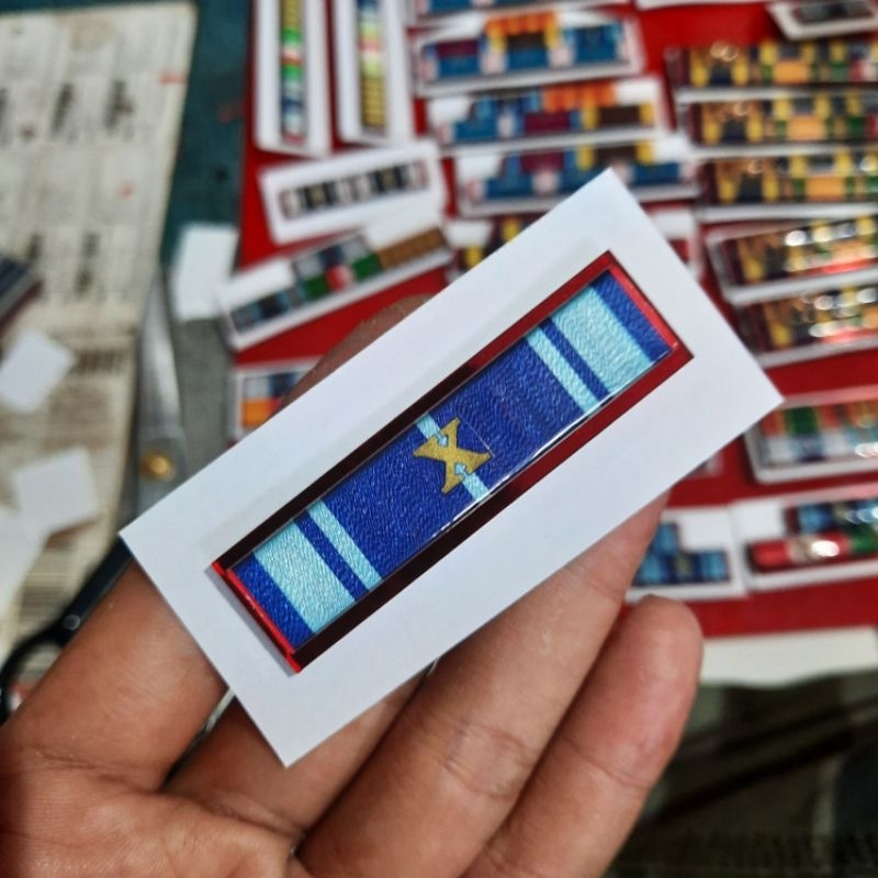 Pita Jasa / Tanda Jasa / Satya Lencana ASN PNS Karya Satya X 10 Tahun / Panjang 5,8cm