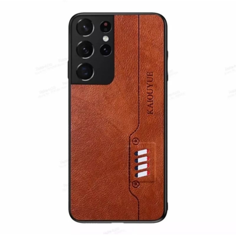 Case SAMSUNG S22 ULTRA Casing Kulit Slim Bcak Case Premium