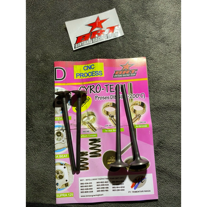 KLEP VALVE BRT CARBON 24 / 21 BATANG 5MM 5 MM NMAX AEROX R15 VVA WR155 XSR MT15