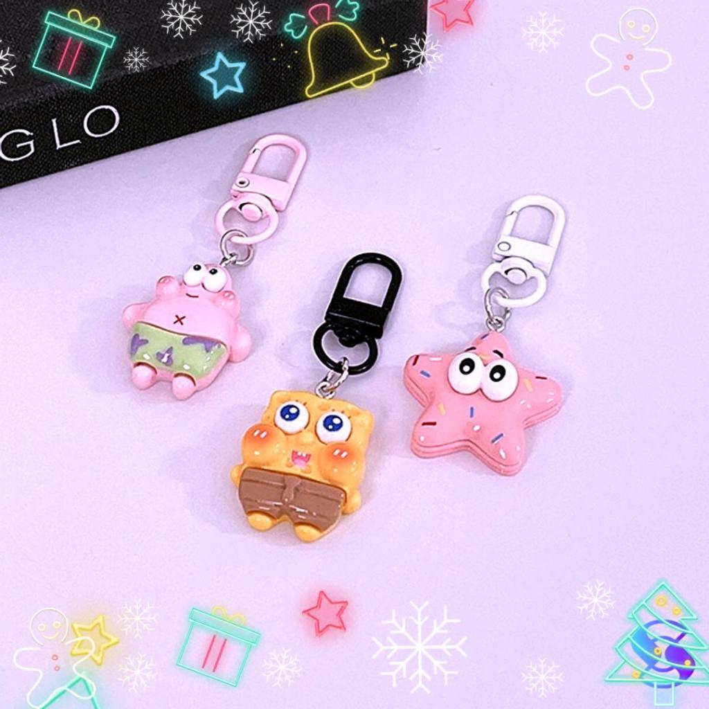 GANTUNGAN KUNCI KARAKTER SPONGEBOB / KEYCHAIN RUBBER SPONGEBOB