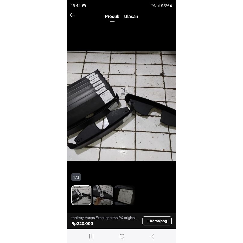 satu biji tooltray vespa px excel new px original by piaggio italy ori nos cakep