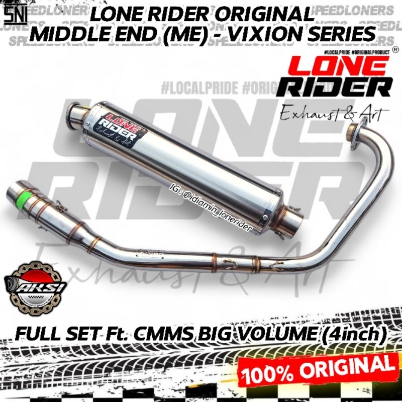 Knalpot Lone Rider Original Vixion Old NVA NVL Middle End ME Silincer Big Volume Full System