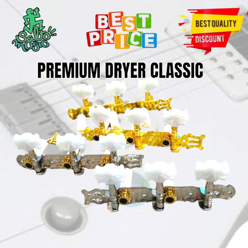 Dryer Gitar Classic Gold  Nilon Original Dryer Classic Chrome Original