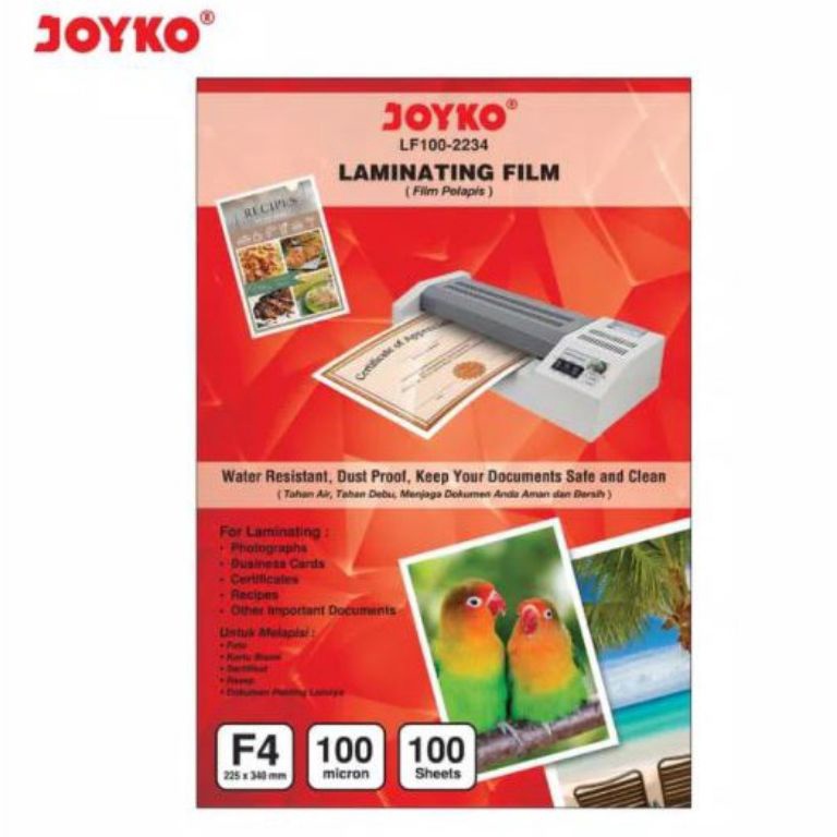 

KODE O6T Plastik Laminating Folio 1 Micron Joyko 1pak