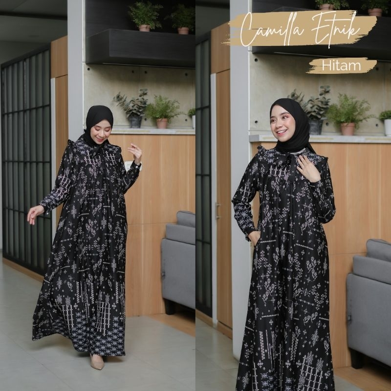 Baju Muslim Gamis Camilla Motif Silk