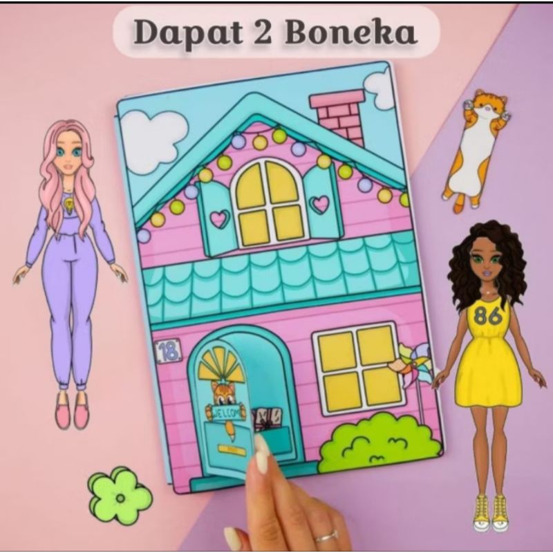 

MAINAN EDUKASI SUDAH SUSUN/MAINAN ANAK PEREMPUAN/PAPERDOLL HOLLY'S HOUSE