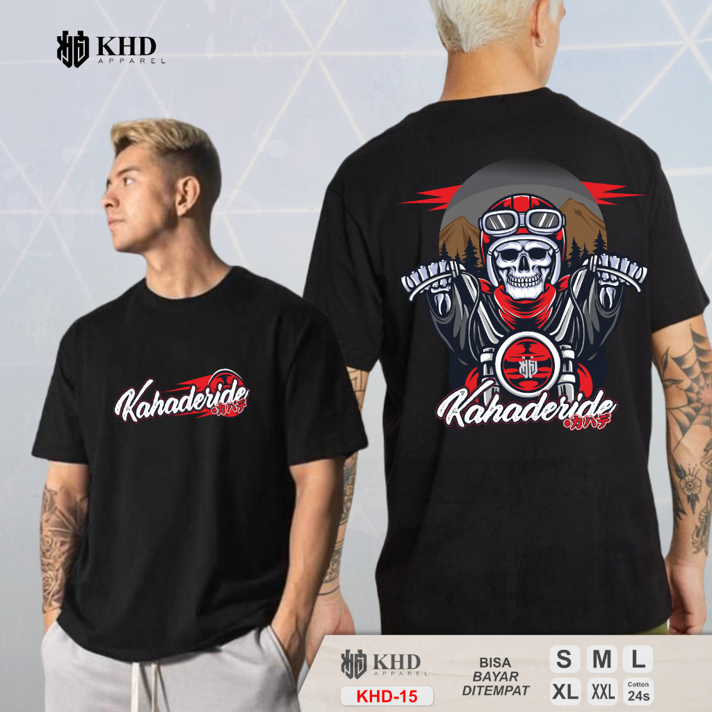KAOS DISTRO DEWASA KHD APPAREL RIDER BAJU TOURING MOTOR CASUAL KEREN