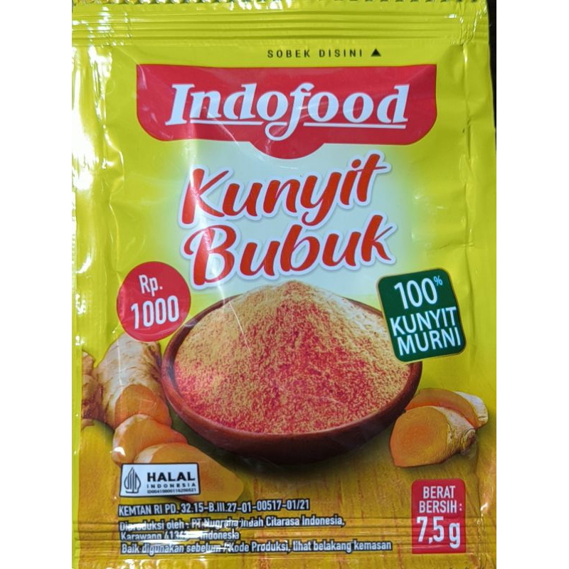 

kunyit bubuk Indofood 7.5 gr