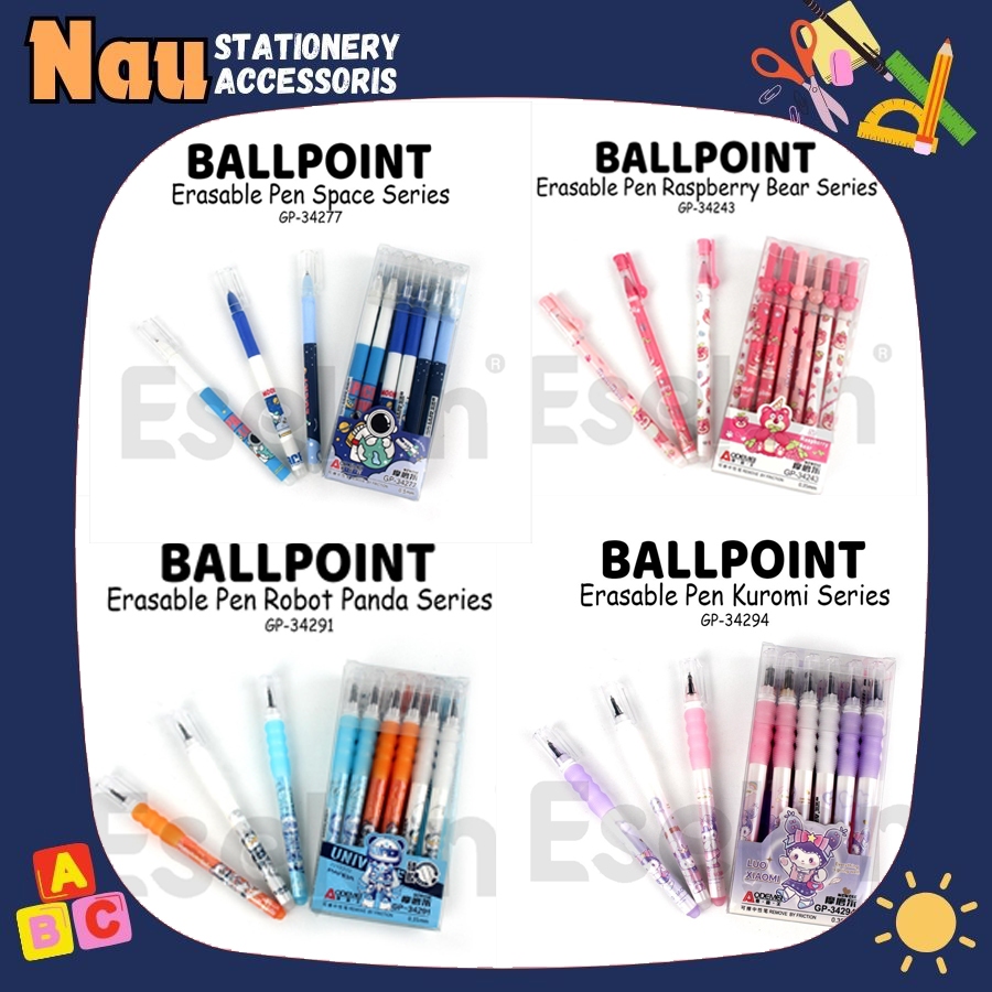 

Bulpen Bisa dihapus isi 12 pcs dengan 5 karakter Fancy / 12pcs Pulpen Hapus AODEMEI /1pak Pulpen Gel Hapus Fancy / ERASABLE PEN
