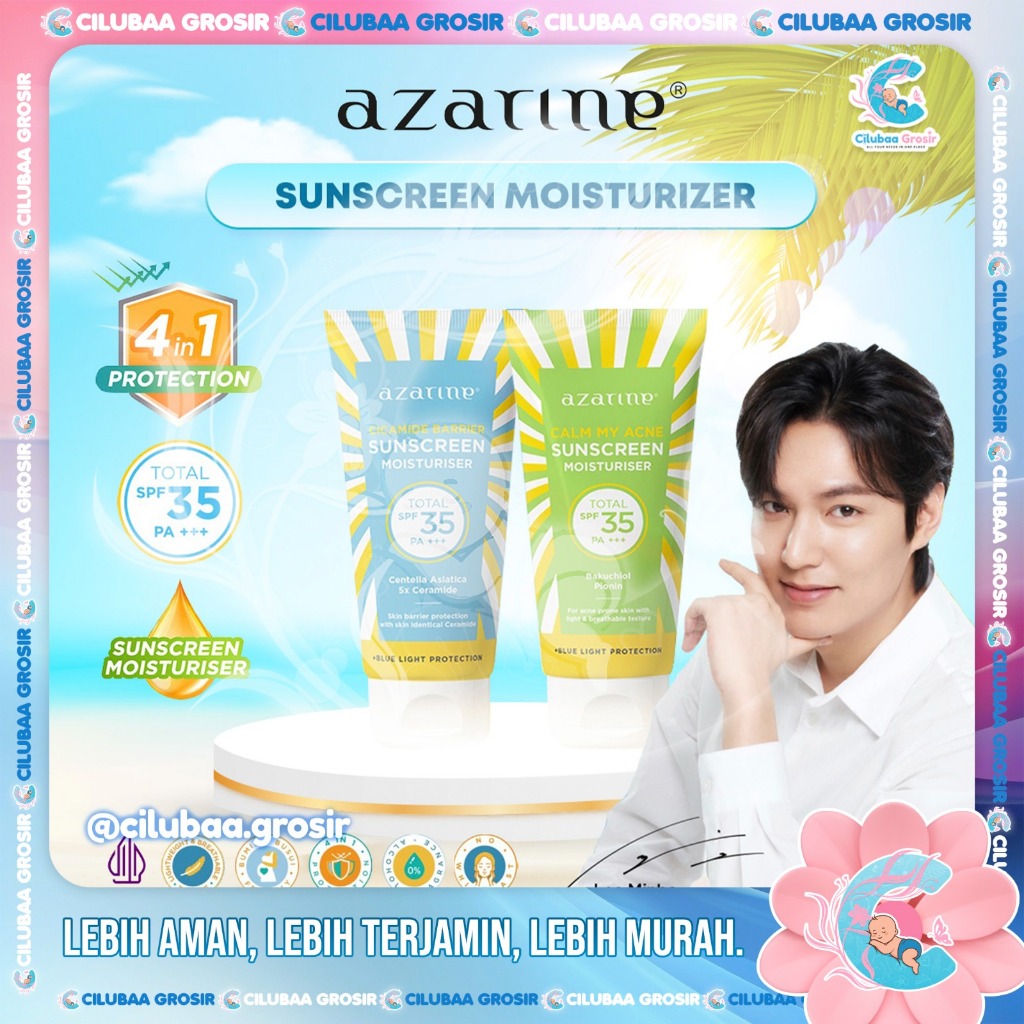 AZARINE Cicamide Barrier Sunscreen Moisturizer Calm My Acne SPF 35 PA+++ || Cicamide Barrier Sunscre