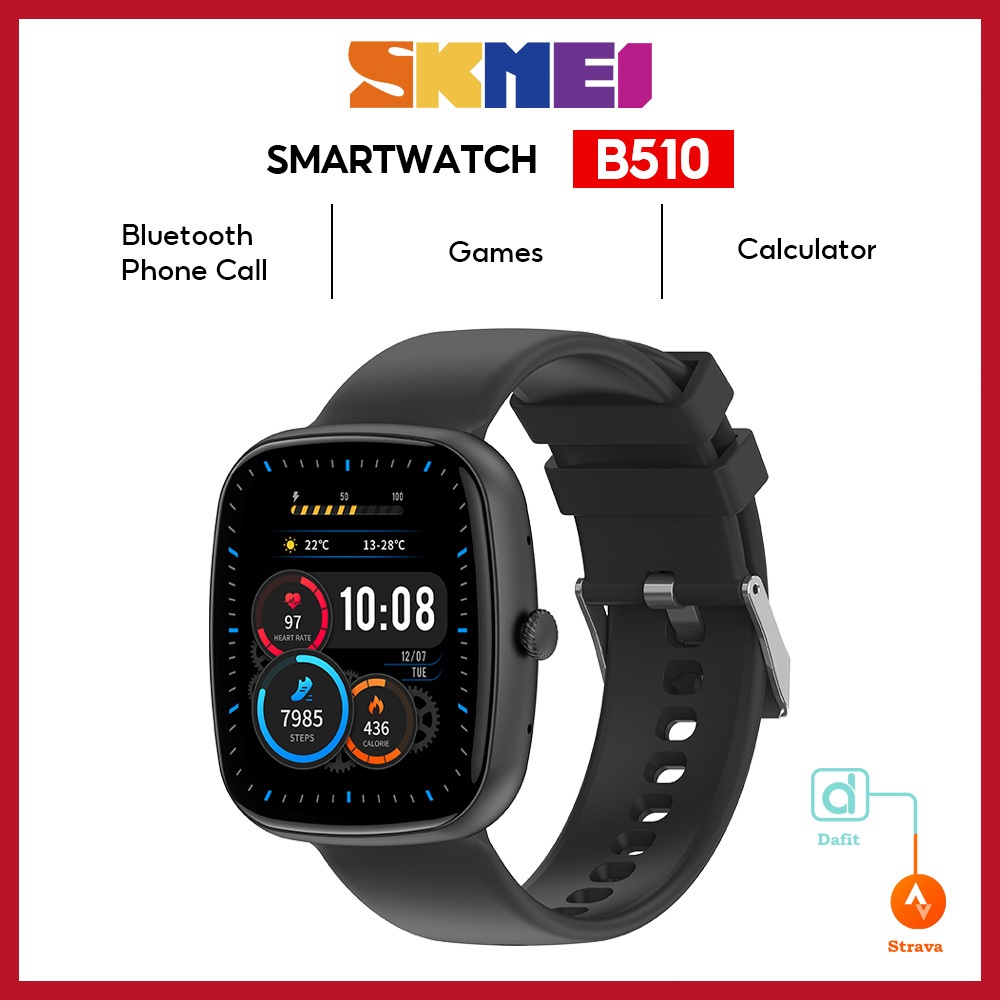 Skmei B510 jam smartwatch pria wanita  bluetooth call jam tangan outdoor running hp  smart watch uni