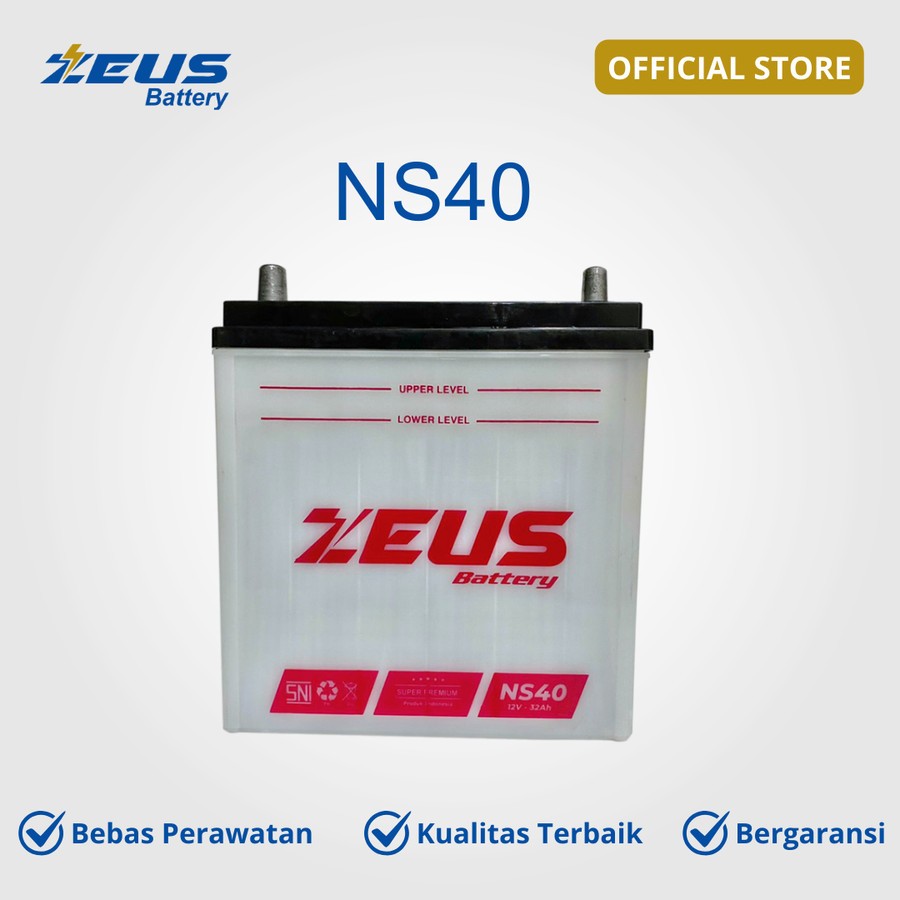 Zeus Battery NS40 (32B20R) Aki Daihatsu Taruna Aki Basah 12v 32Ah