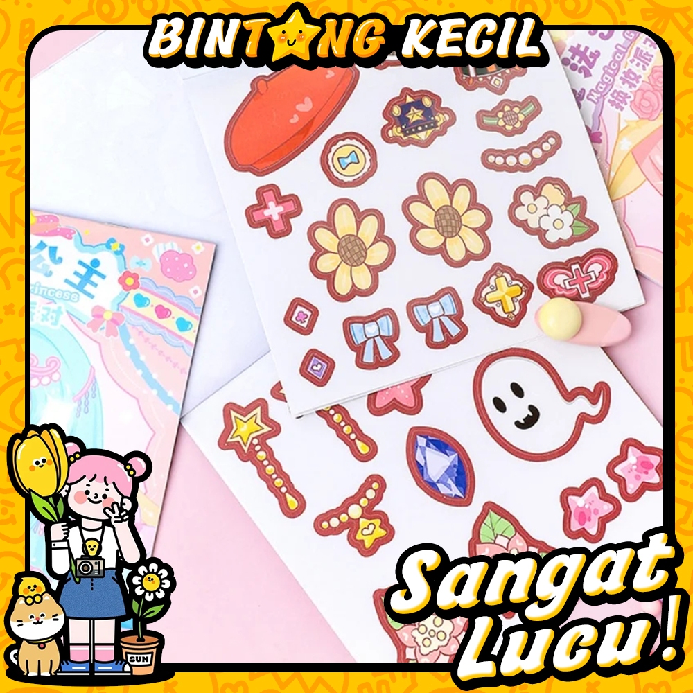 

Buku Stiker DIY Fashion Baju Sticker Dress Up Book Edukasi Anak Cewe Lucu Korean Sticker Change Make Up Show