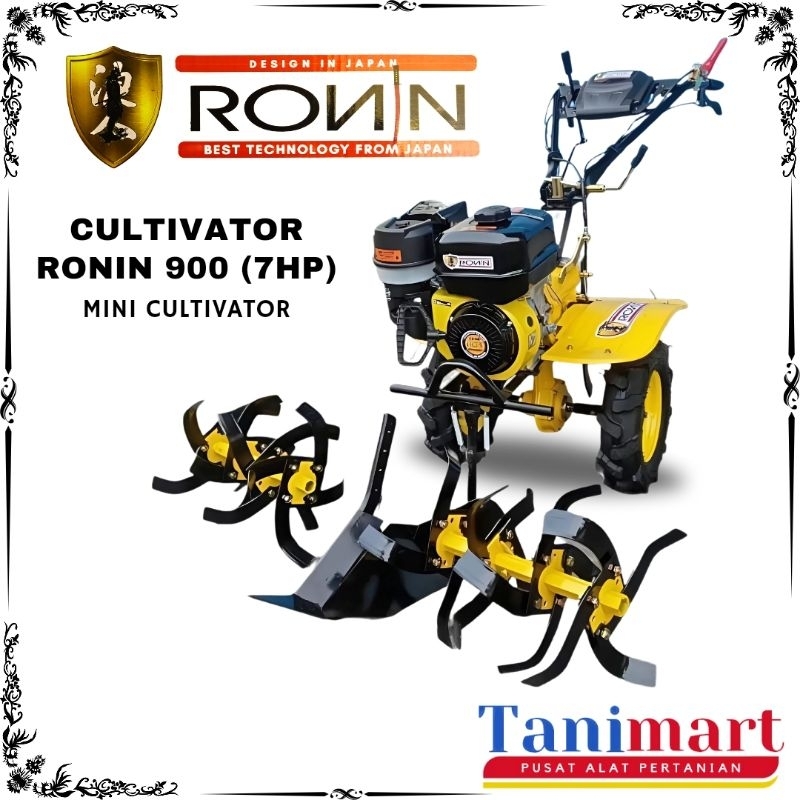 Mini Power Tiller RN-900 / Mesin Bajak Mini / Pembajak Sawah Mini / Mesin Penggembur Tanah / Mini Ti