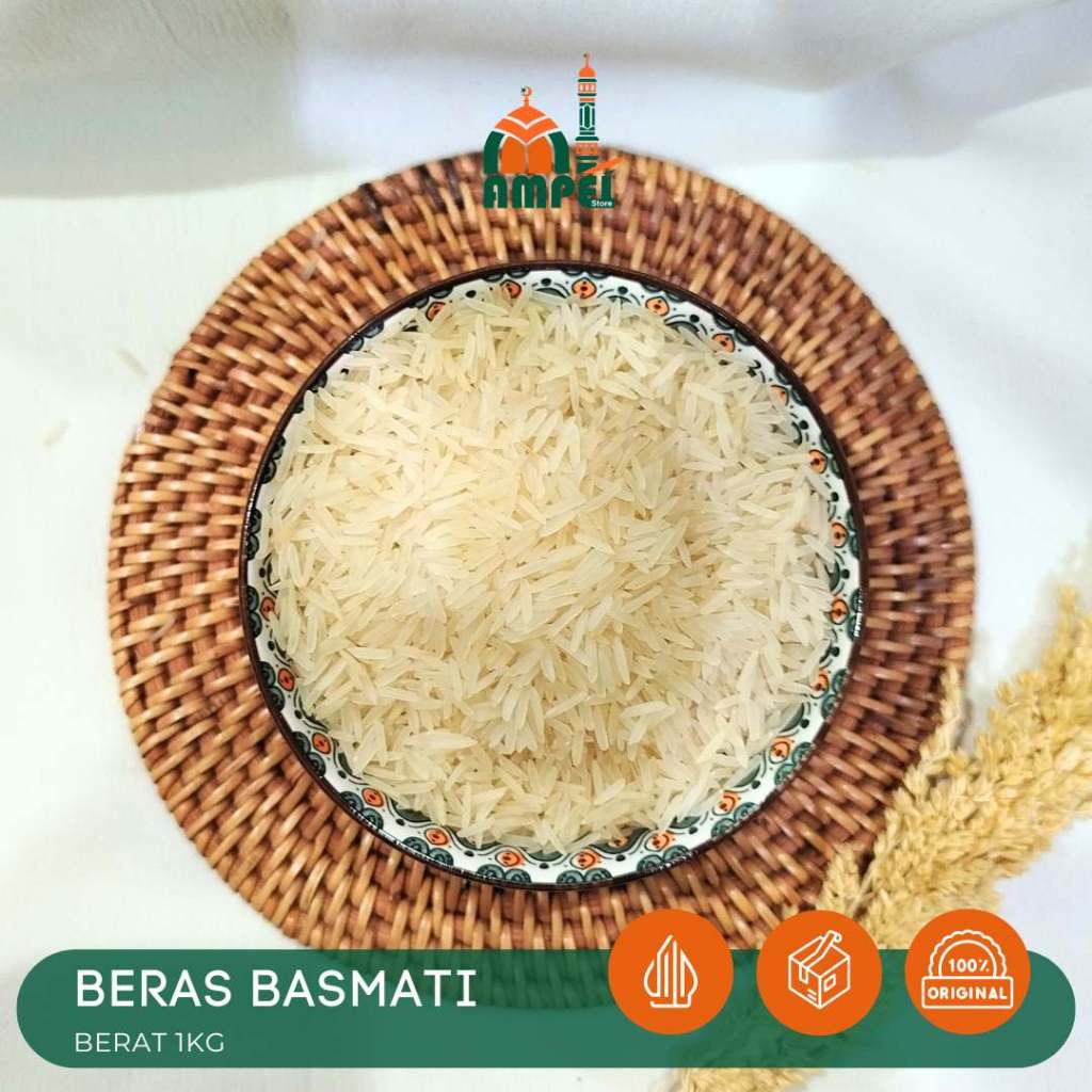 

Beras Basmati Abu Kass Premium 1kg Khas Timur Tengah Dari India Untuk Kebuli Kabsa Mandi Biryani