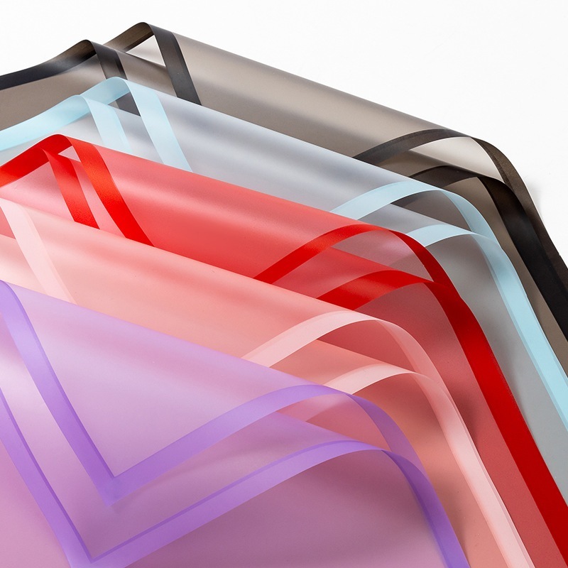 

5 Lembar Cellophane Line Color kertas hiasan buket list color