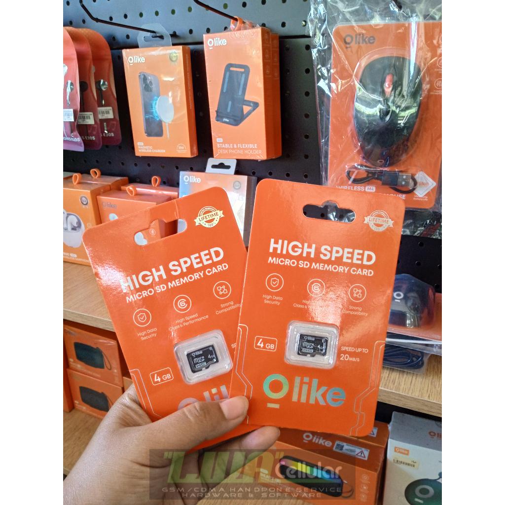 OLIKE TF4G Memory Card 4GB MicroSD Class 6/20mbps OLIKE TF8G Memory Card 8GB MicroSD Class 10/40mbps