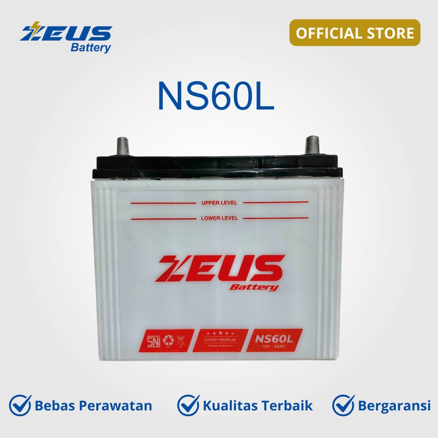 Aki mobil Corona Series / Corolla Altis / Corolla Twin Cam Zeus NS60L Aki Basah 12v 45Ah