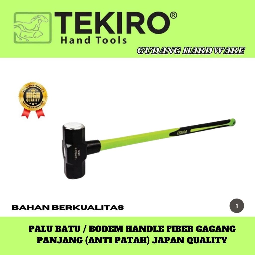 tekiro palu batu / bodem handle fiber gagang panjang jaminan asli original
