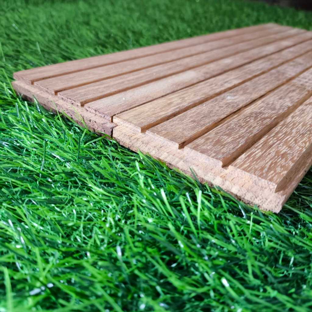 Perbatang Lantai Parket - Parquet Asli Kayu Merbau tebal