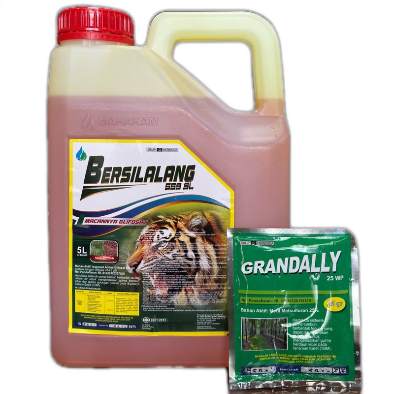 HERBISIDA BERSILALANG 559 SL 5 LITER/RACUN SISTEMATIK IPA GLIFOSAT 659 g/l GULMA LEBAR RUMPUT 5L