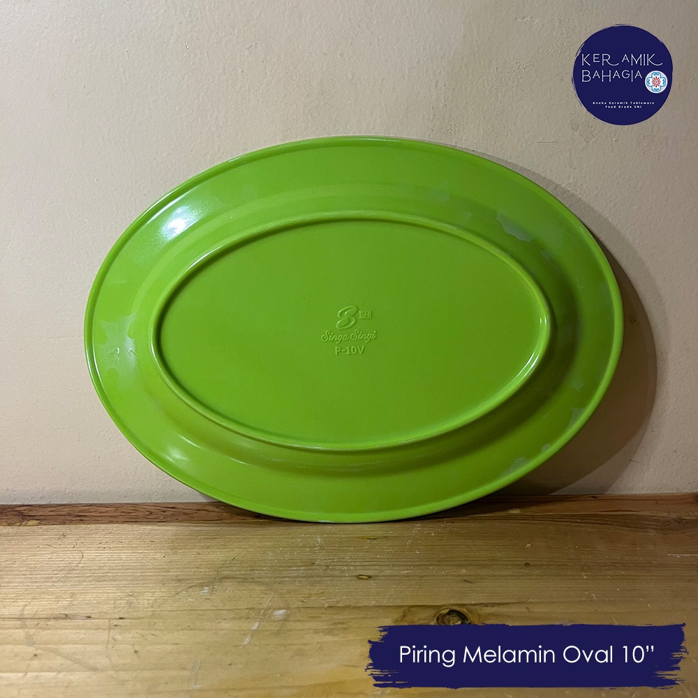Piring Makan / Piring Saji Melamin Singa Singi Oval 10 inch.