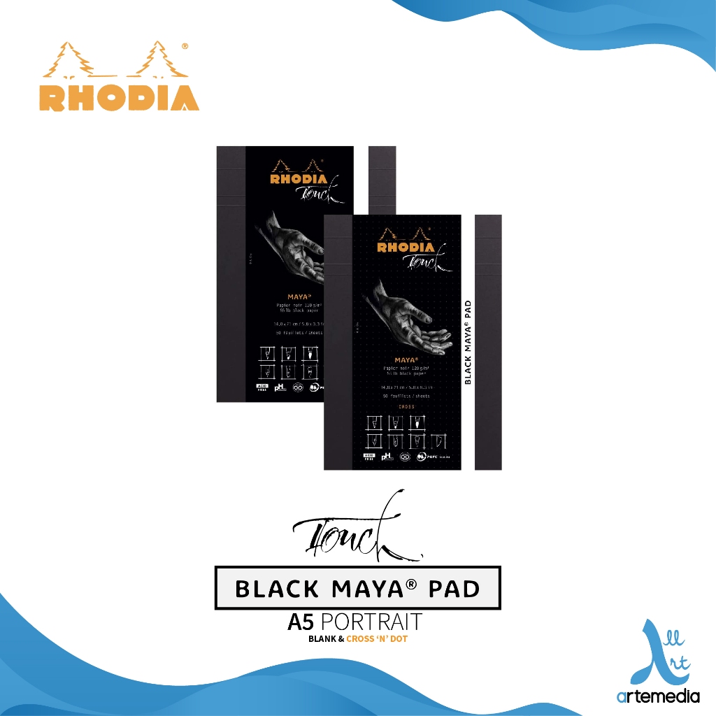 

Rhodia Touch Black Maya Pad Buku Gambar Sketsa