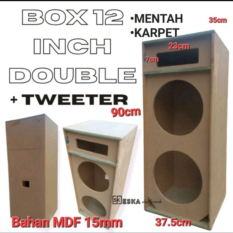 Box 12 inch double tweeter box sound 12 inch box 12 inch plus tweeter free palet kayu