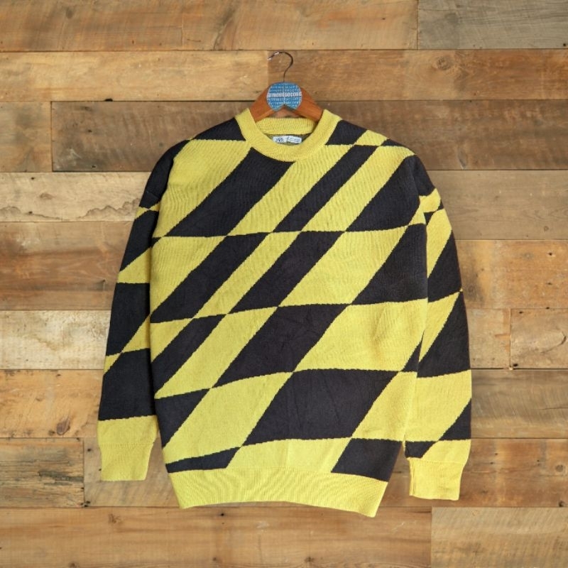 SWEATER RAJUT ZARA KNITWEAR PRIA WANITA VINTAGE SWEATER SCOND