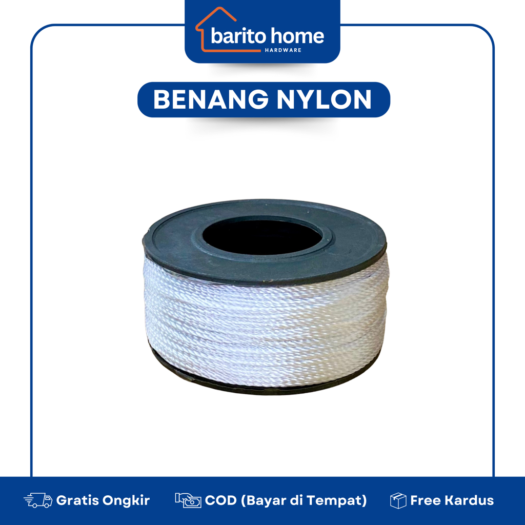 Benang Nilon Nylon Putih 15 Meter / Benang Bangunan / Benang Sol Sepatu / Benang Jahit Karung Murah 