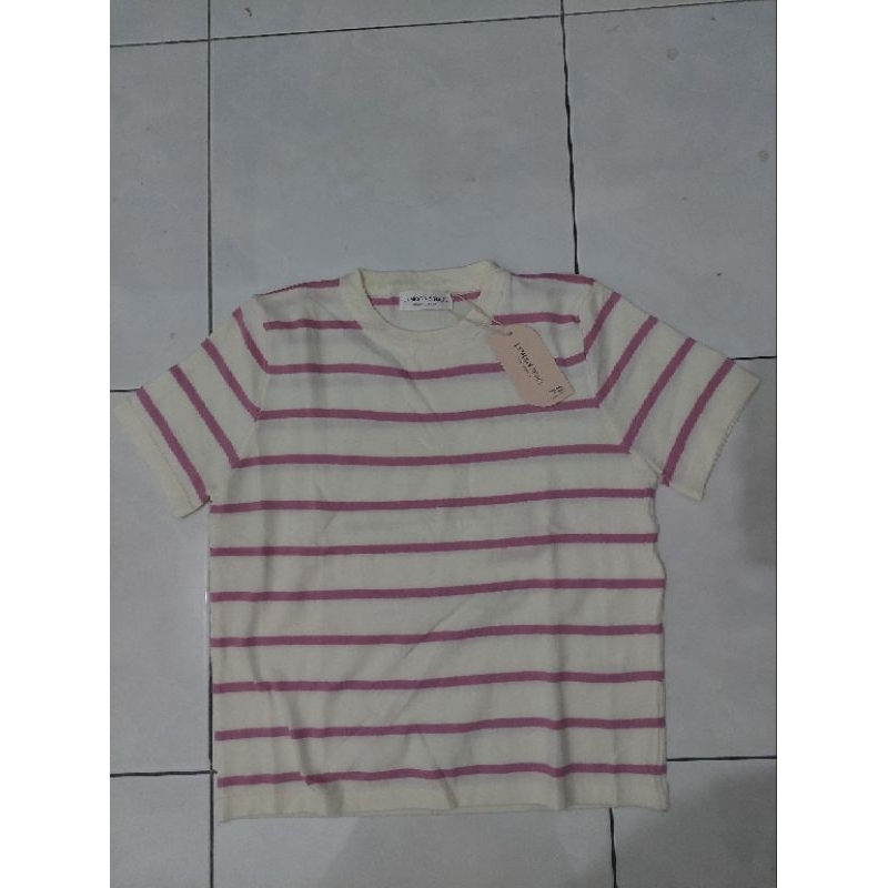 Suryfashionn ~ Atasan Knit Stripe Lamoon Seoul BKK Premium