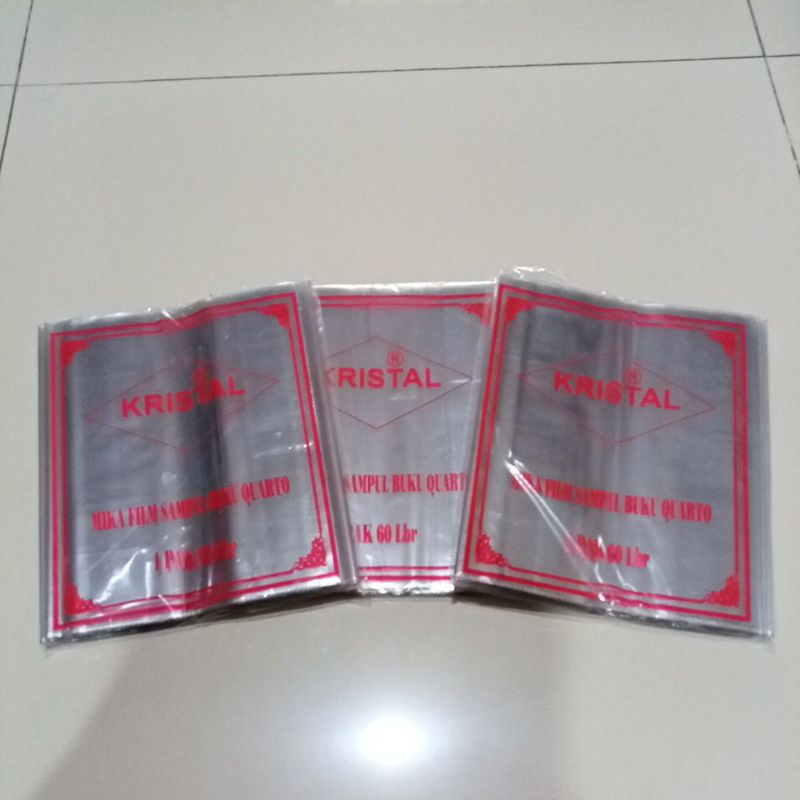 

SAMPUL BUKU MIKA KWARTO / SAMPUL MIKA / SAMPUL PLASTIK (1PAK = 60LEMBAR) FIVE STAR TEBAL 0.6 micron