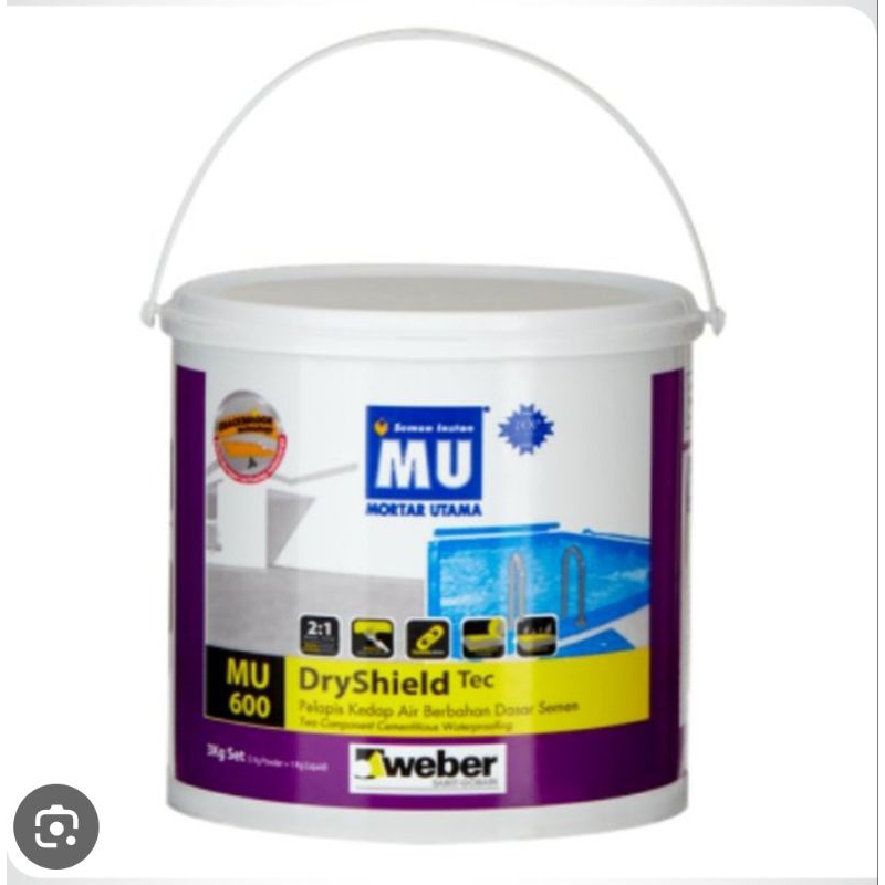 MU mortar utama 600 pelapis kedap air berbahan dasar semen dua komponen