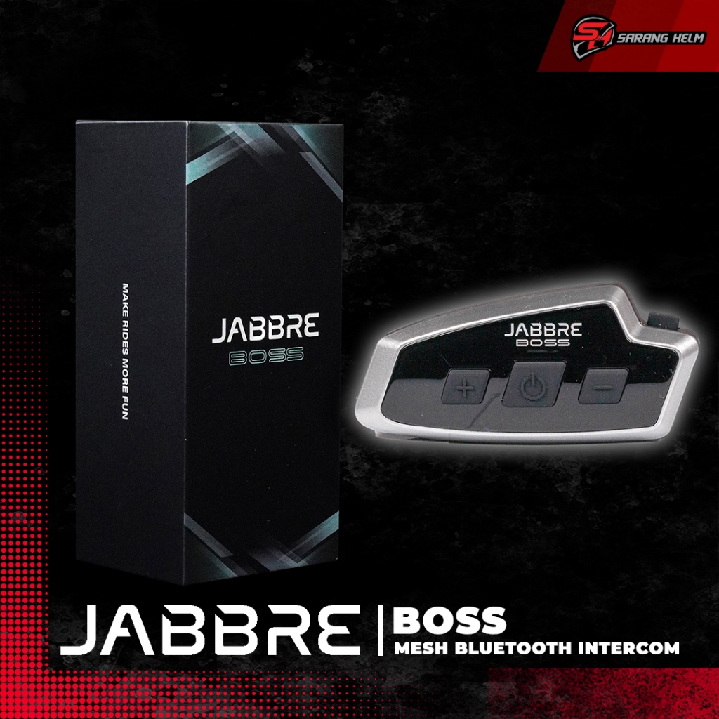 JABBRE BOSS  - Intercom Bluetooth Helmet | Intercom Helm | Aksesori Helm | Acc Helm | Intercom Bluet