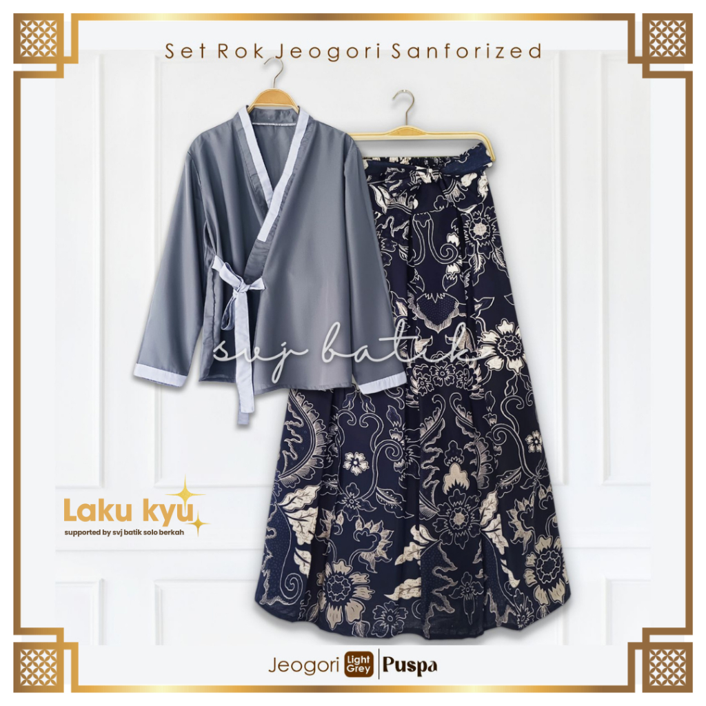 Setelan batik rok hanbok korean modern batik terbaru one set ootd wanita kondangan by svj